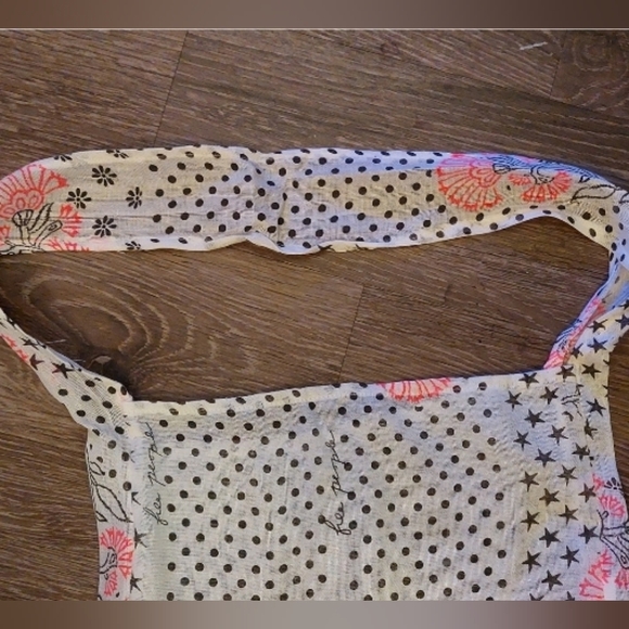 Free People Gauzy Shopper Tote Bag Boho Market Sling Reusable - Picture 5 of 9